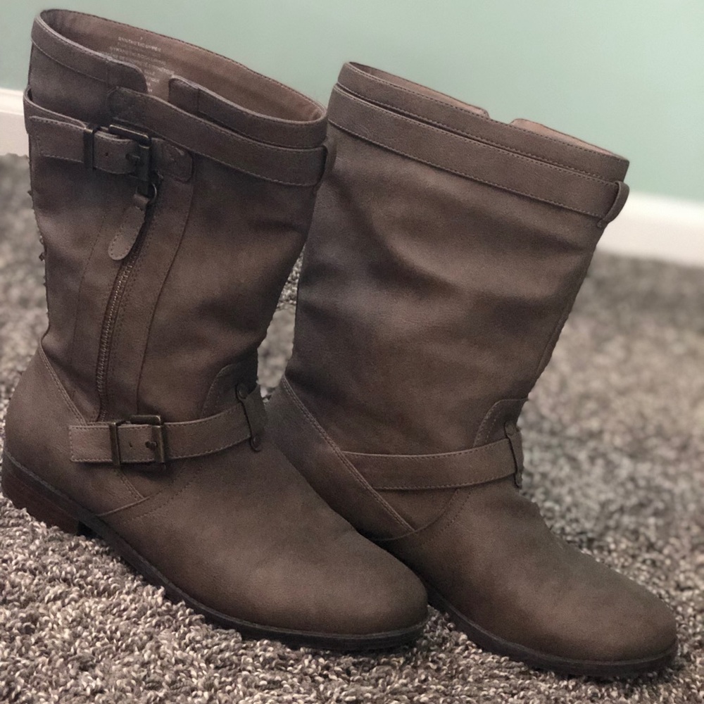 Express Mid-Calf Taupe Boots